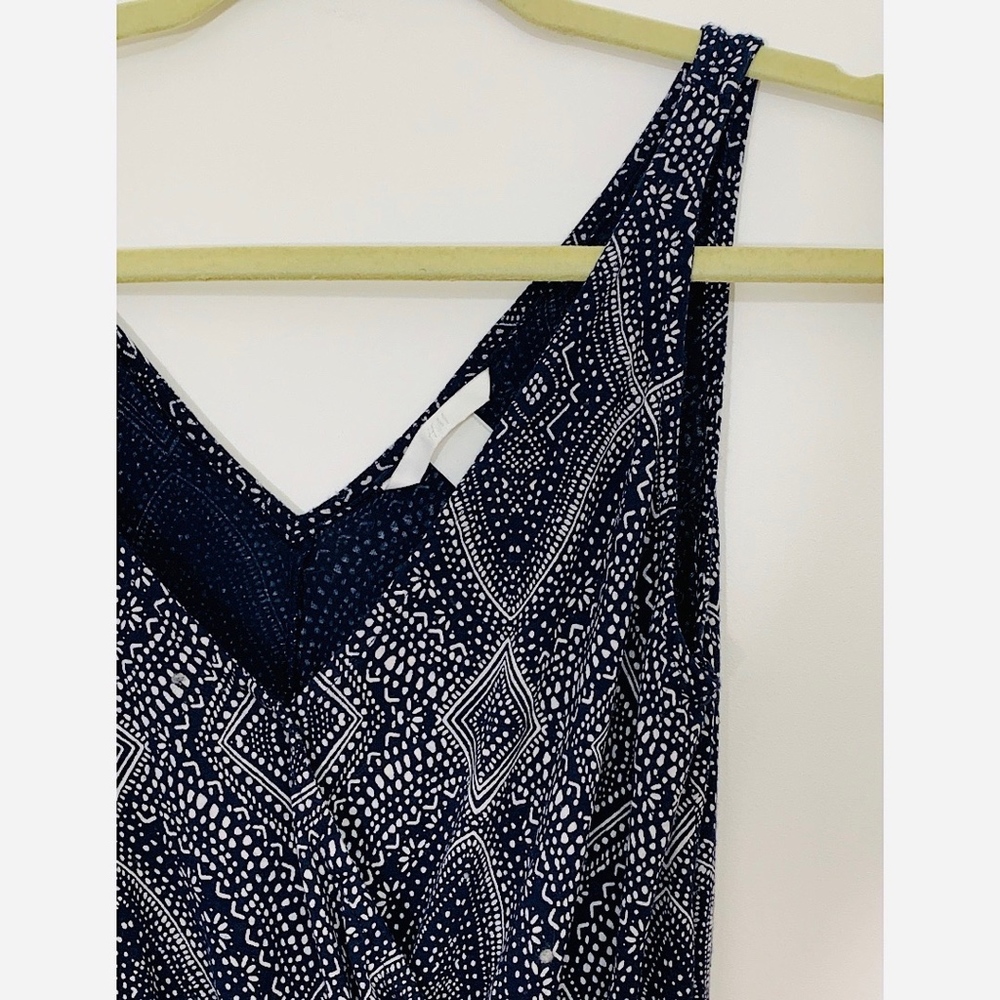 H&M Navy and White Patterned Romper; S - Picture 2 of 6